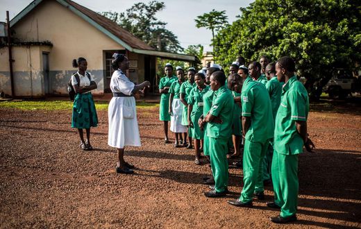Health-care workers in Uganda