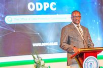 ICT Cabinet Secretary Eliud Owalo speaking during the commemoration of the Data Protection Day at the Kenyatta International Convention Centre (KICC) on January 27, 2023