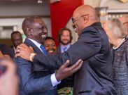 President William Ruto and First Lady Rachel Ruto with their daughters meet Steve Harvey in the U.S.