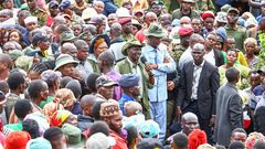 President William Ruto addressing residents of Murang'a County during the National Tree Planting Day on May 10, 2024