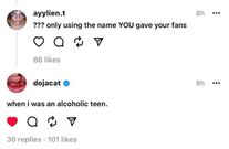 Doja lambasts her fanbase on Threads