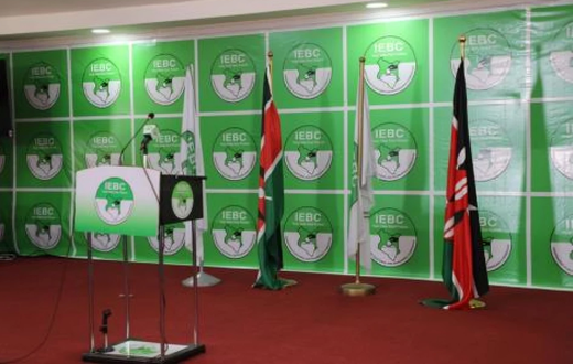 An IEBC banner