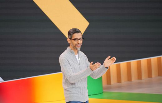 Google CEO Sundar Pichai during the 2023 IO developer conference