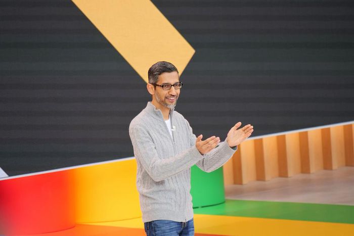 Google CEO Sundar Pichai during the 2023 IO developer conference