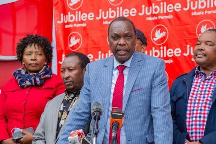 Jubilee party secretary  Jeremiah Kioni