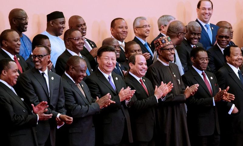 A group photograph with Chinese President Xi Jinping and African leaders attending the Forum on China-African Cooperation in Beijing, China, Monday September 3, 2018.