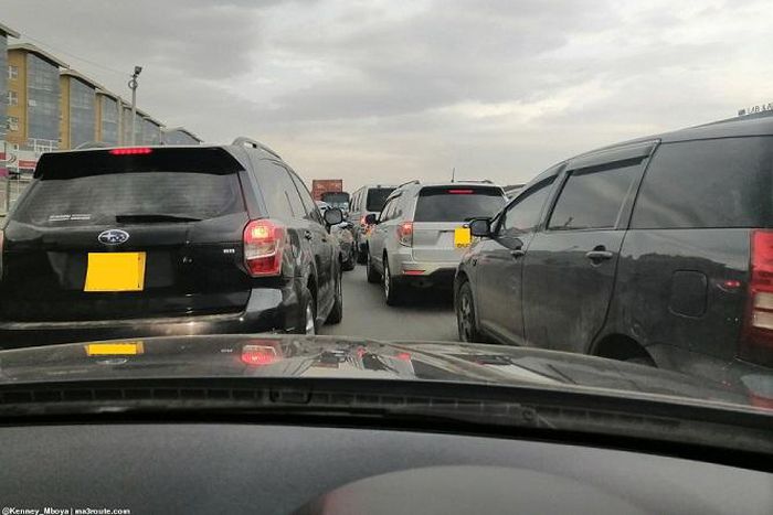 Traffic snarl-up along Mombasa Road