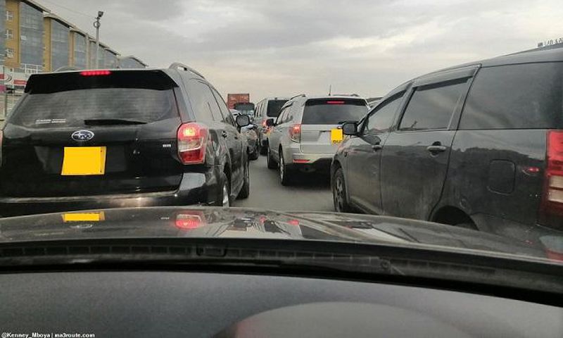 Traffic snarl-up along Mombasa Road