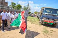 Deputy President Rigathi Gachagua flags of relief assistance to Kenyans affected by El-Nino rains in Mombasa County on November 21, 2023