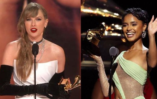 2024 Grammy winners Taylor Swift (Album of the Year) and Tyla (Best African Music Performance)