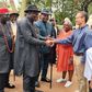 Former Nigerian President Goodluck Jonathan attends nephew's Ruracio in Embu on Saturday, August 12, 2023. ( Photo courtesy - Citizen Digital )
