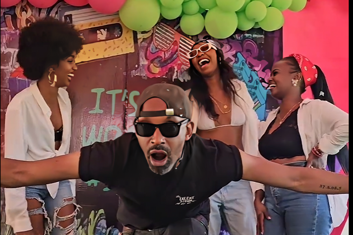 Charles Ouda during a hangout with fellow actors