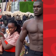 Shirtless fitness coach strolling in Kampala