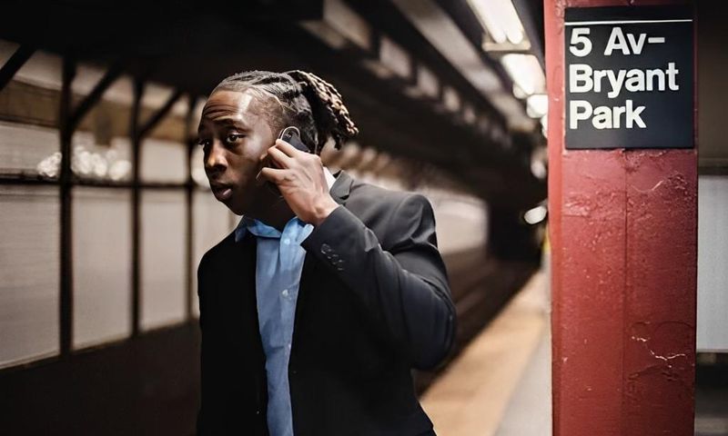 File image of a man making a phone call