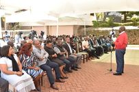 Deputy President Rigathi Gachagua when he visited former Education CS George Magoha’s family on Saturday, January 28, 2023