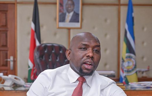CS Kipchumba Murkomen in a meeting with the Ambassador of the Kingdom of Netherlands to Kenya HE Maarten Brouwer and a team from Air France-KLM led by the Director General for Africa Jean-Marc Pouchol