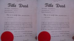 Land title deed