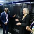 US Ambassador Meg Whitman with UK High Commissioner Jane Marriot during the groundbreaking of a new data centre in Nairobi