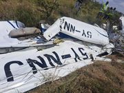 A plane that crashed at Nairobi National Park after colliding with another plane mid-air on March 5, 2024