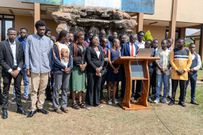 Charlene Ruto delivering a speech during a meeting with 47 presidents of county student associations in Nairobi on July 3, 2024.