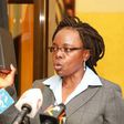 Margaret Nyakango during her swearing in ceremony as Controller of Budget