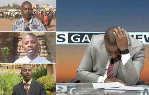 A collage of Francis Gachuri at different stages of his career at Citizen TV