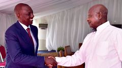 President William Ruto and Uganda's President Yoweri Museveni during a past meeting