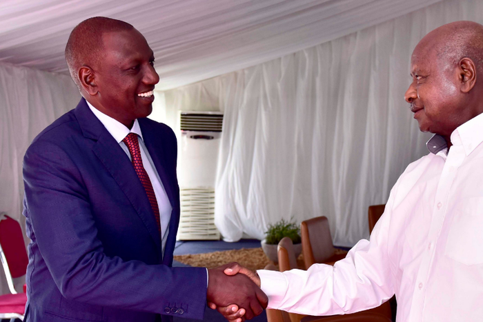 President William Ruto and Uganda's President Yoweri Museveni during a past meeting