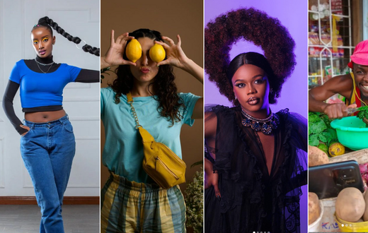 A collage of content creators & influencers Naiseku, Martina Glez, Jony Hairdresser and Bena wa Malines