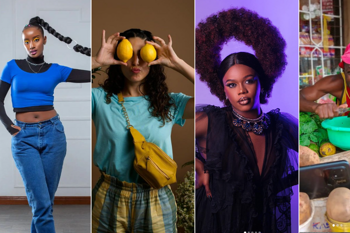 A collage of content creators & influencers Naiseku, Martina Glez, Jony Hairdresser and Bena wa Malines