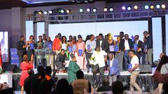 Winners at Communications Authority's KUZA Awards