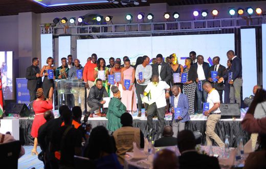 Winners at Communications Authority's KUZA Awards