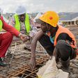 President William Ruto during an inspection of the affordable housing program