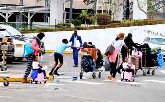 Travellers at JKIA
