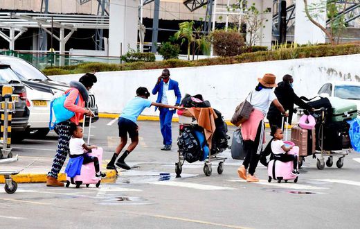 Travellers at JKIA