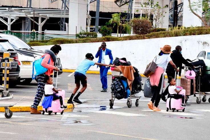 Travellers at JKIA