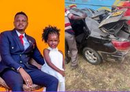 A collage image of popular TikToker, Baba Mona who perished in a grisly road accident alongside his daughter and two sisters and the car they were travelling in on Friday, February 24