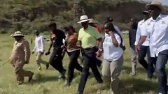 President Ruto and his adopted daughter, Nadia Cherono at the World Rally Championship (WRC) in Naivasha, Nakuru county in March 2024.