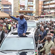 President William Ruto addressing a roadside rally in Githurai, Kiambu country as he started his five-day working visit of Mount Kenya region