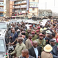 President William Ruto addressing a roadside rally in Githurai, Kiambu country as he started his five-day working visit of Mount Kenya region