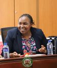 Aldai MP Marianne Kitany speaking during a show on K24 TV