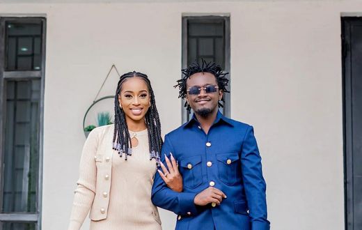 Singer Kevin Bahati with his wife Diana Marua