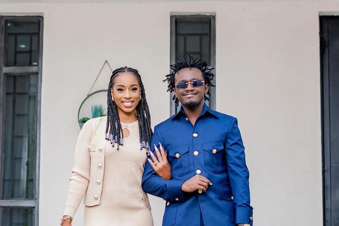 Singer Kevin Bahati with his wife Diana Marua