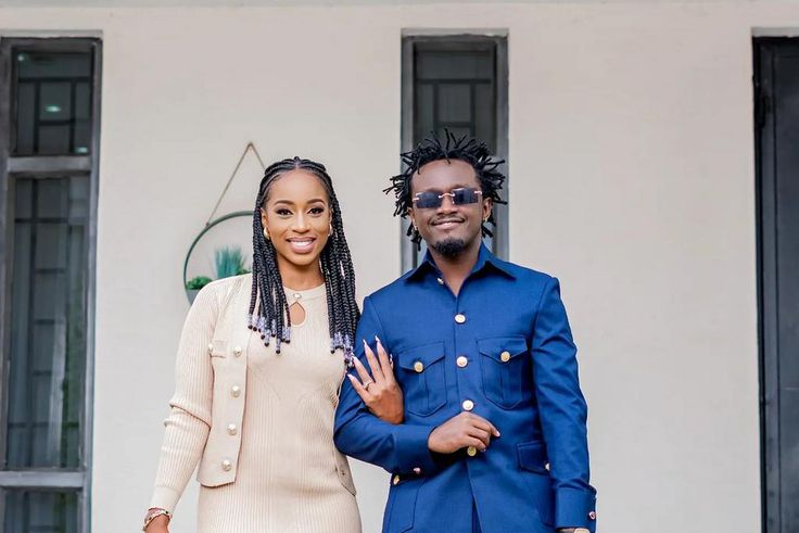 Singer Kevin Bahati with his wife Diana Marua