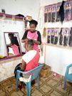 Mercy Jerop at her salon