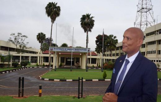 File image of DCI boss, Amin Mohamed at the Directorate of Criminal Investigations