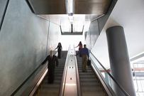 A building's escalator