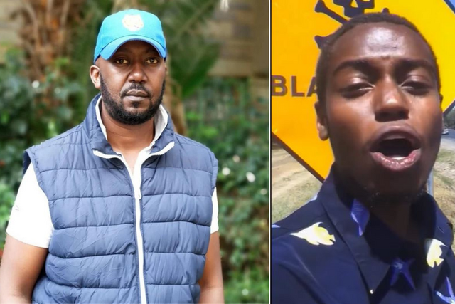 Andrew Kibe (left) and Brian Chira
