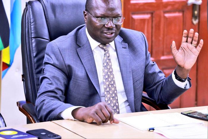 CS Simon Chelgui during a meeting at Treasury on March 11, 2024