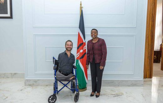 First Lady Mama Rachel Ruto hosting famous pastor Nick Vujicic at State House on Friday, February 2, 2024